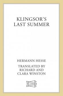 Klingsor's Last Summer Read online