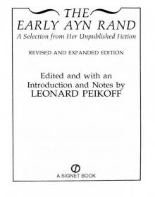 The Early Ayn Rand Read online