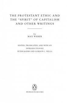 The Protestant Ethic and the Spirit of Capitalism Read online