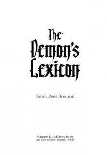 The Demon's Lexicon Read online