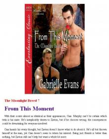 Evans, Gabrielle - From This Moment [The Moonlight Breed 7] (Siren Publishing Everlasting Classic ManLove) Read online