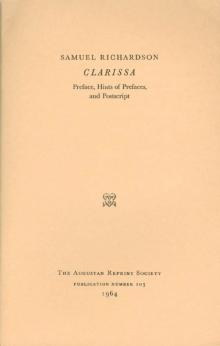 Clarissa: Preface, Hints of Prefaces, and Postscript Read online