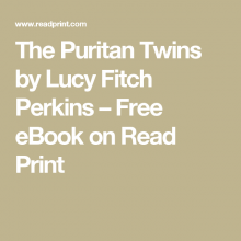 The Puritan Twins Read online