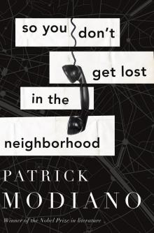So You Don't Get Lost in the Neighborhood Read online