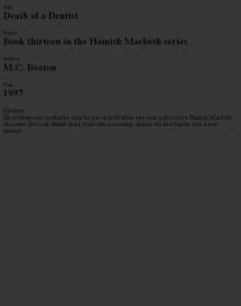 Hamish Macbeth 13 (1997) - Death of a Dentist Read online