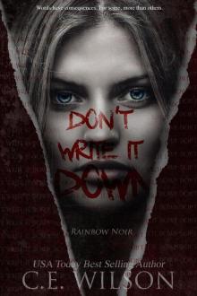 Don't Write it Down (Rainbow Noir, #1) Read online