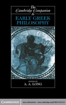 The Cambridge Companion to Early Greek Philosophy Read online