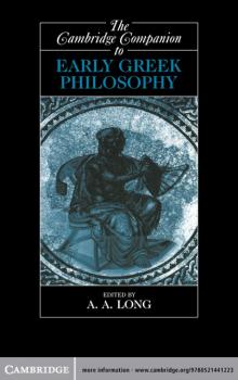 The Cambridge Companion to Early Greek Philosophy