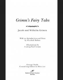 Grimm's Fairy Tales (Barnes & Noble Classics Series)